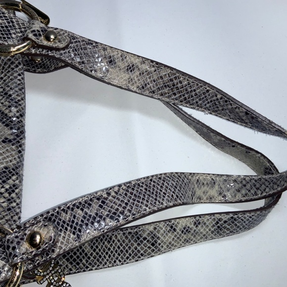 Michael Kors Fulton Sand Snakeskin Leather Satchel - Picture 5 of 6